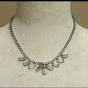 Albert Weiss Silver and Crystal Necklace